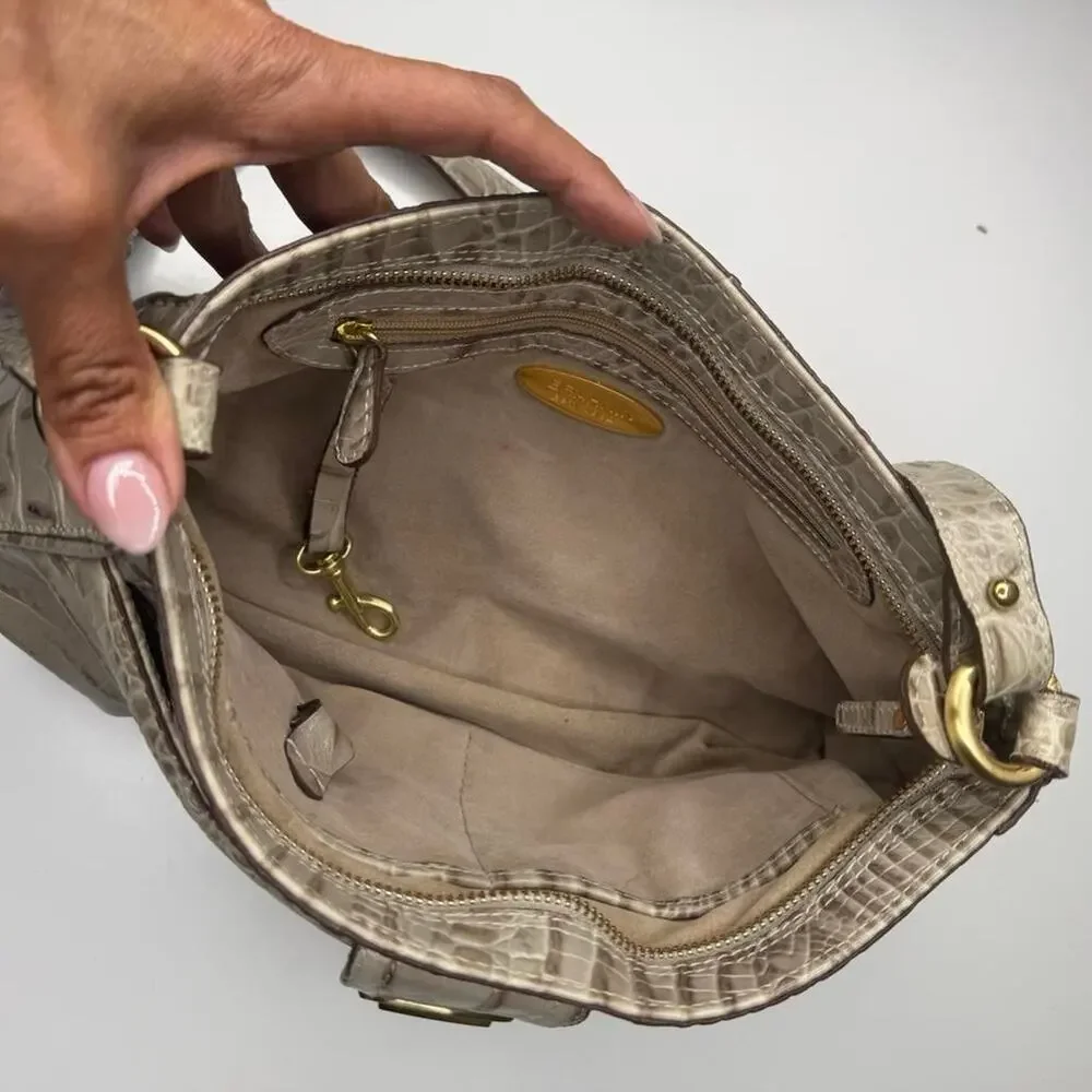 Brahmin croc embossed